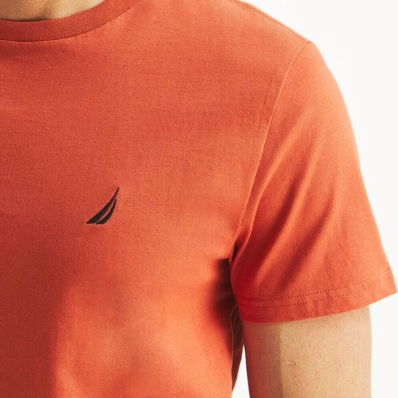 NAUTICA Men's Crewneck Deck T-Shirt Size XL In Cayenne - Picture 2 of 10